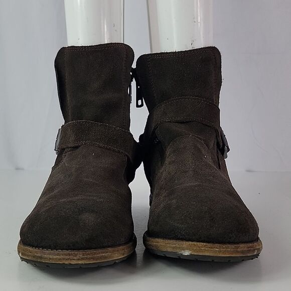 All Saints Suede Leather Harness Women's Ankle Boots - Picture 8 of 13